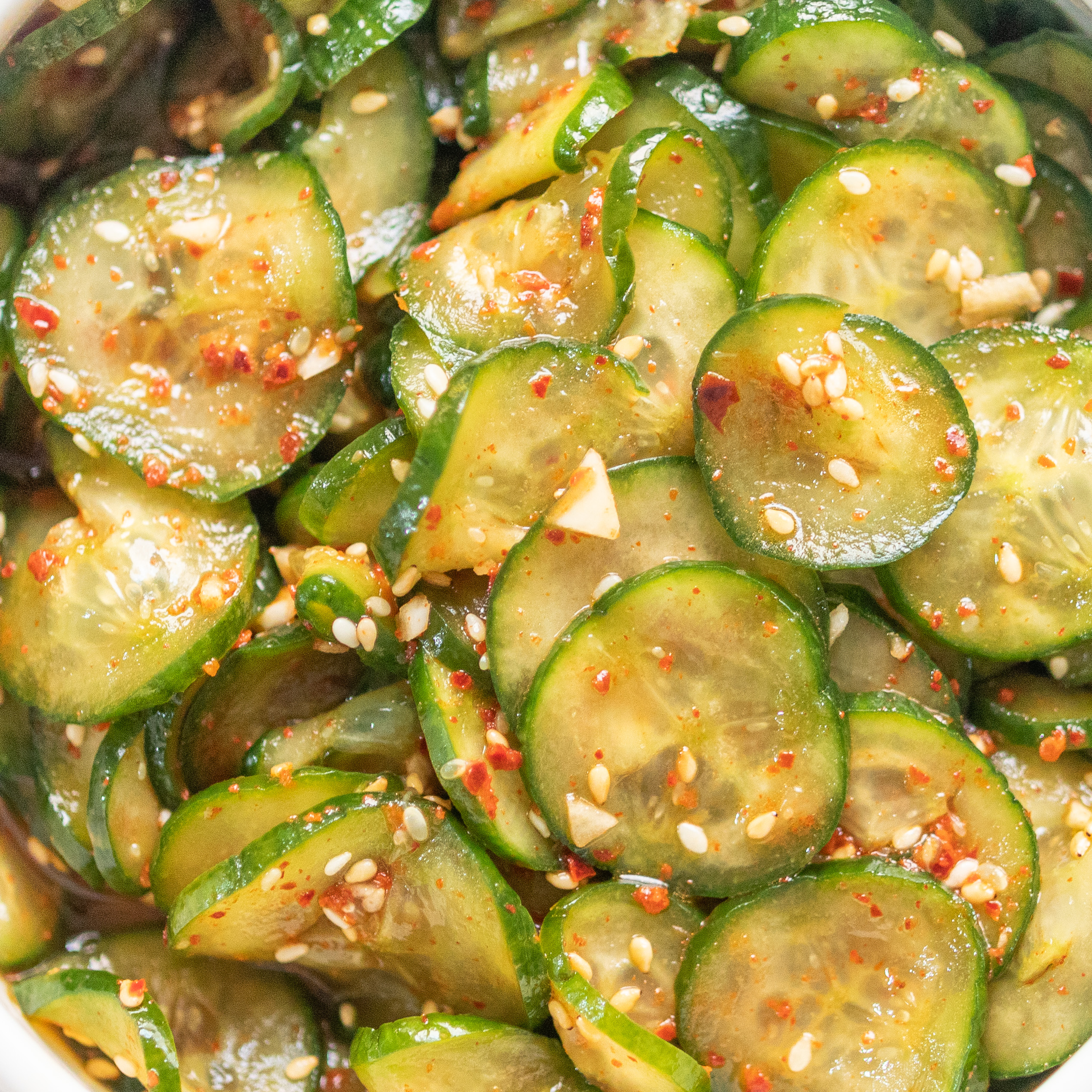 Spicy Asian Cucumber Salad (Oi Kimchi)