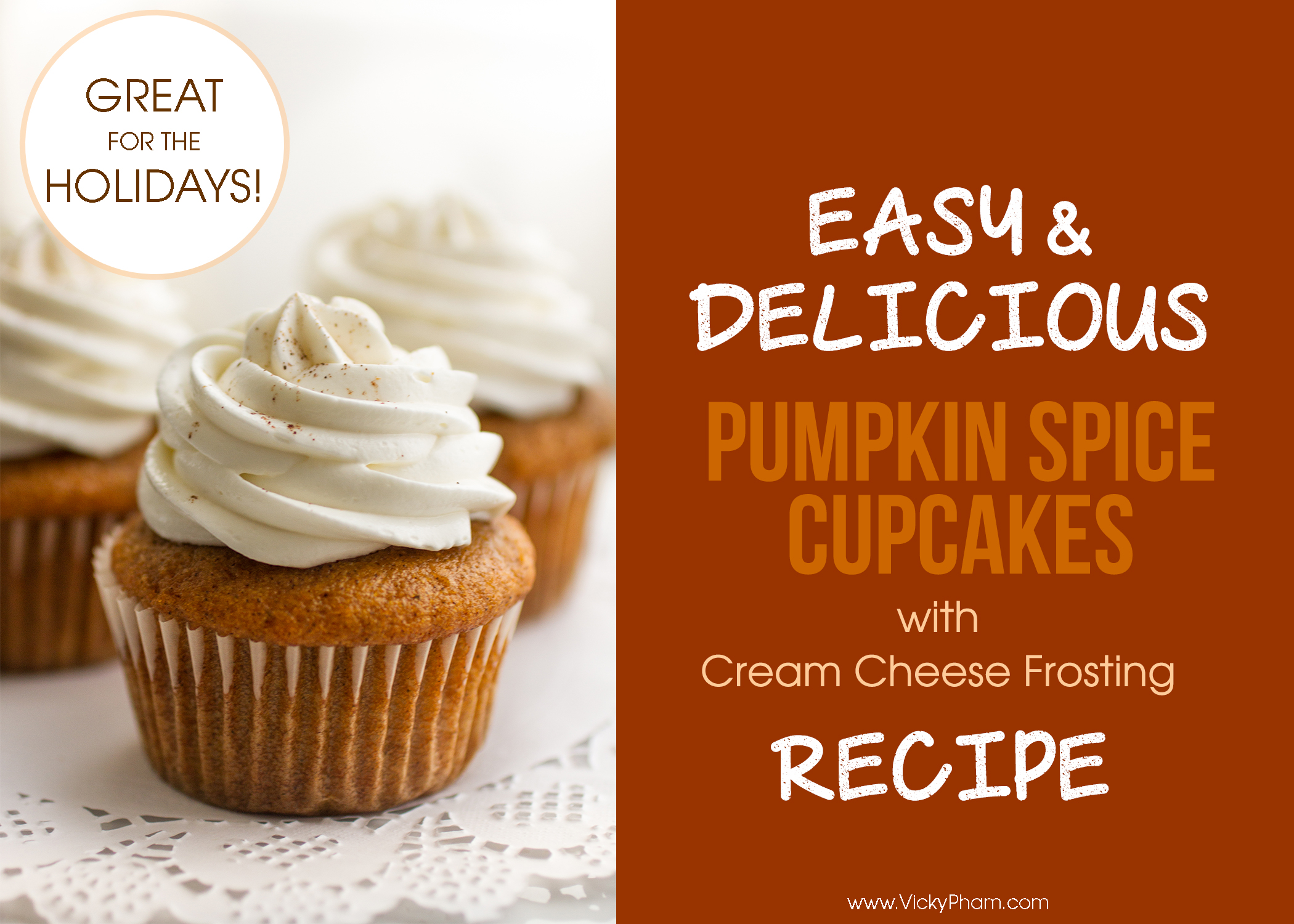 Moist Pumpkin Spice Cupcakes