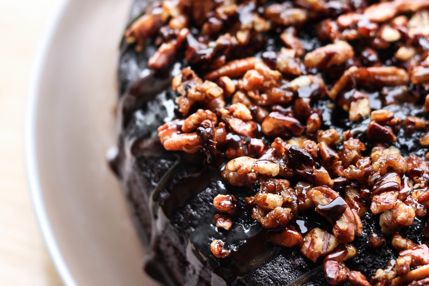 Chocolate Ganache & Candied Pecans