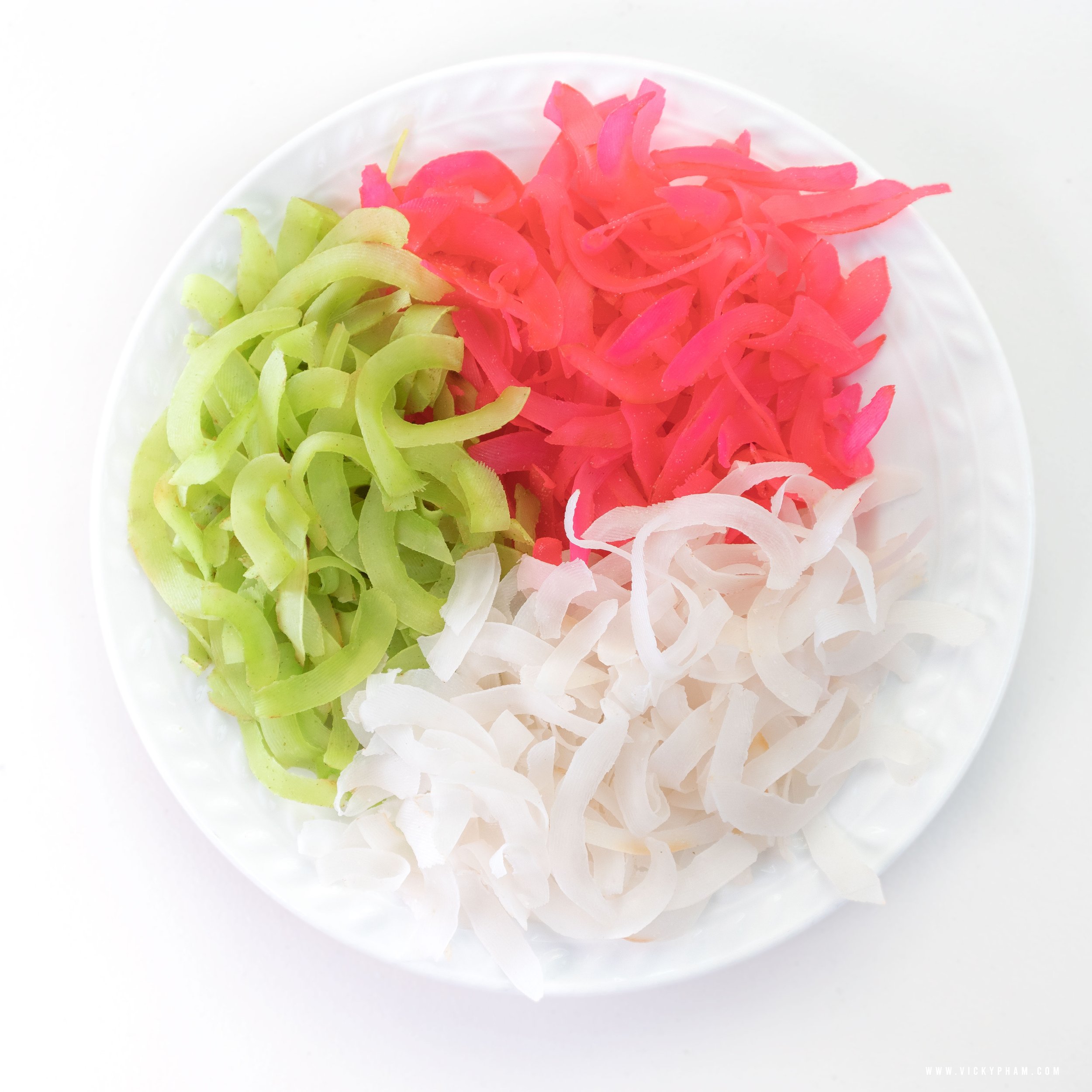 Vietnamese Candied Coconut Ribbons for Lunar New Year (Mứt Dừa)