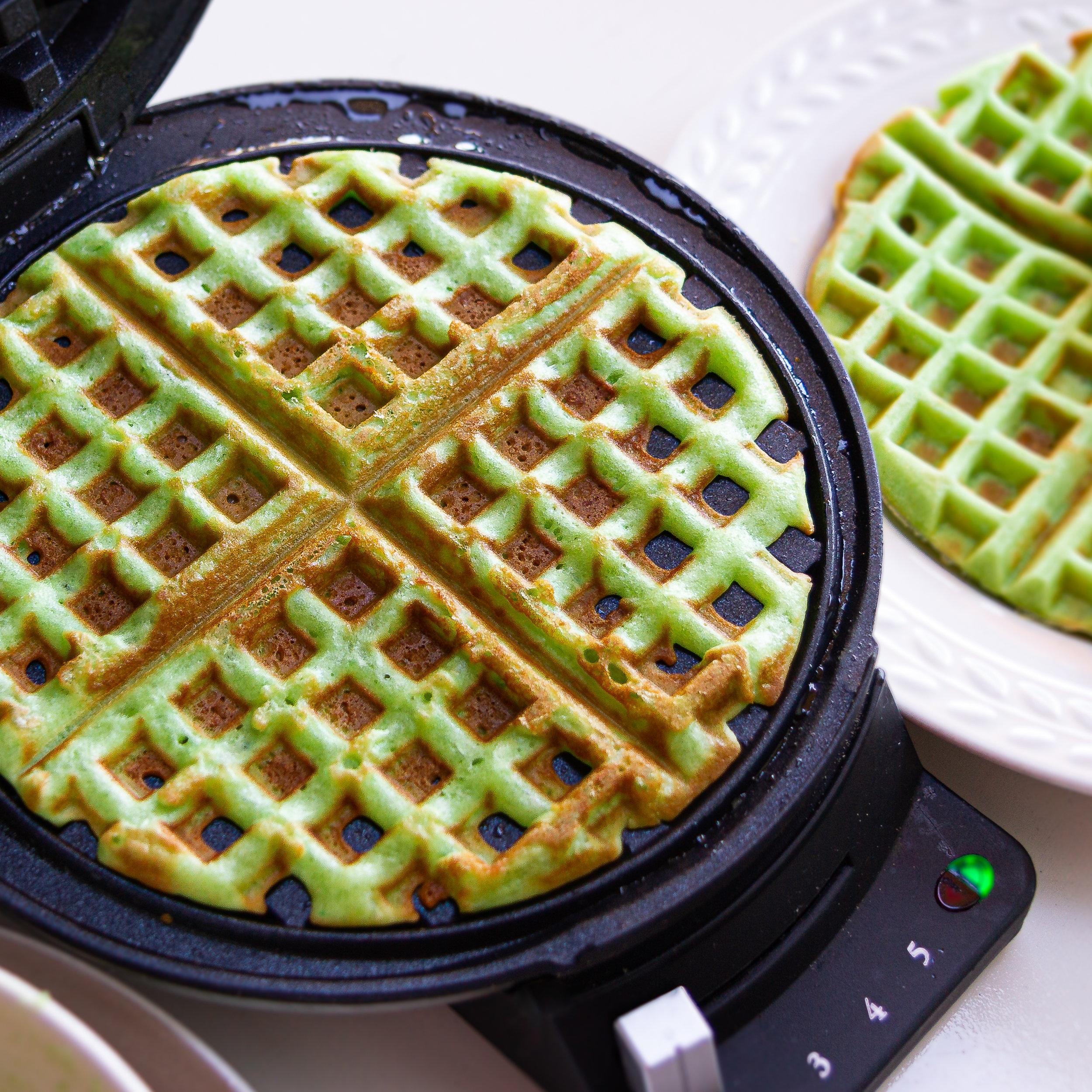 Vietnamese Coconut Pandan Waffles (Banh Kep La Dua)
