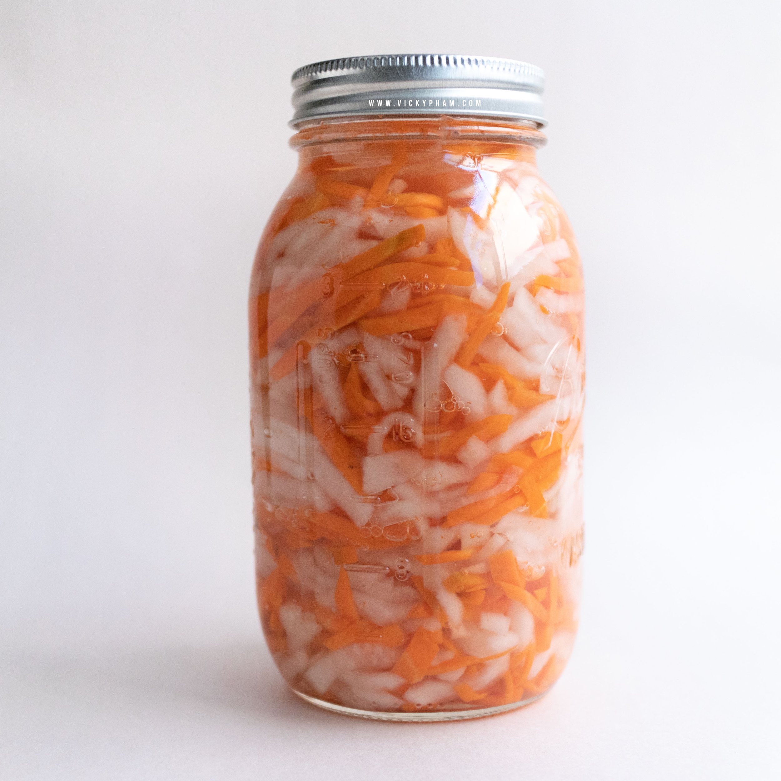 Vietnamese Pickled Daikon & Carrots for Bánh Mì (Đồ Chua)