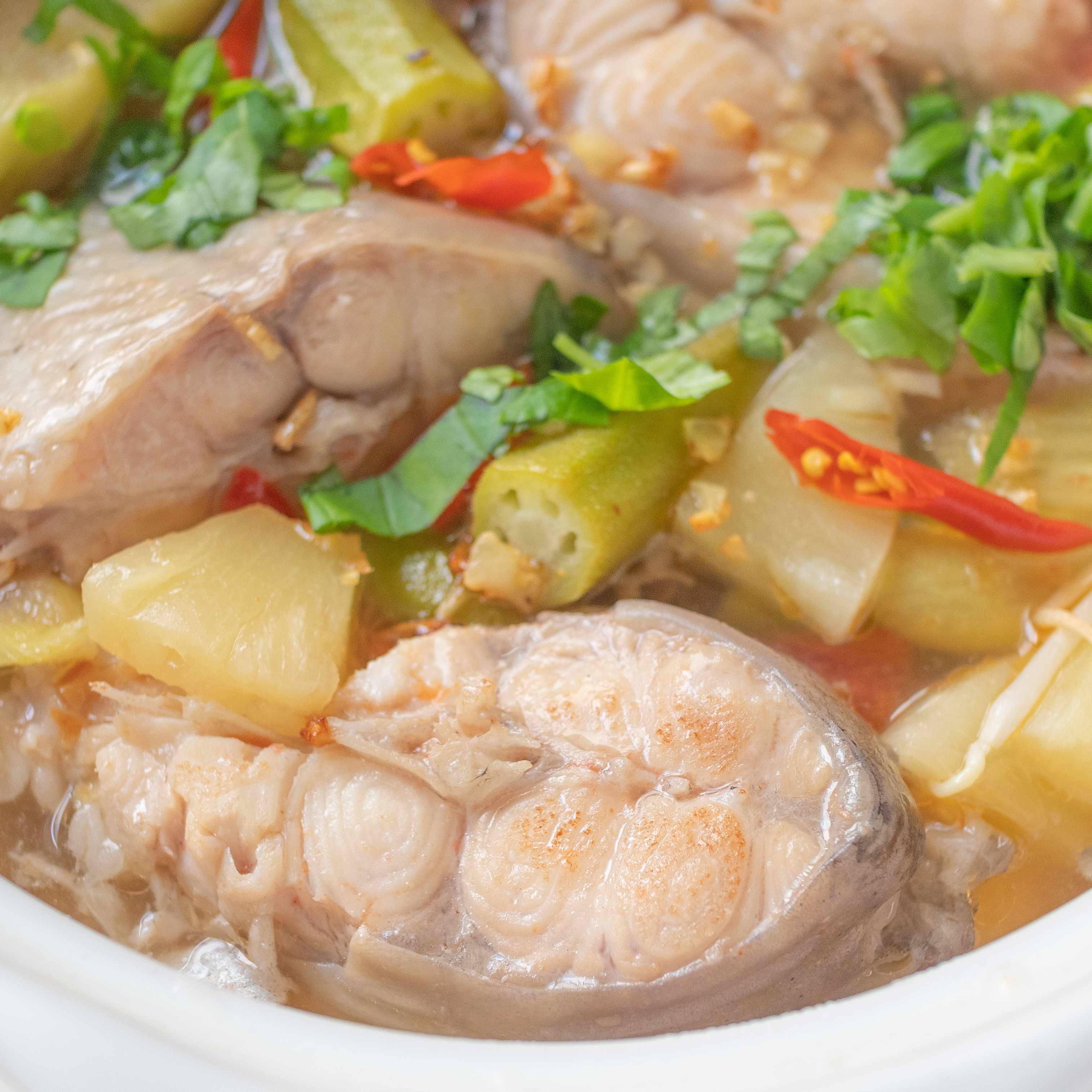 Vietnamese Tamarind Catfish Soup (Canh Chua Ca)