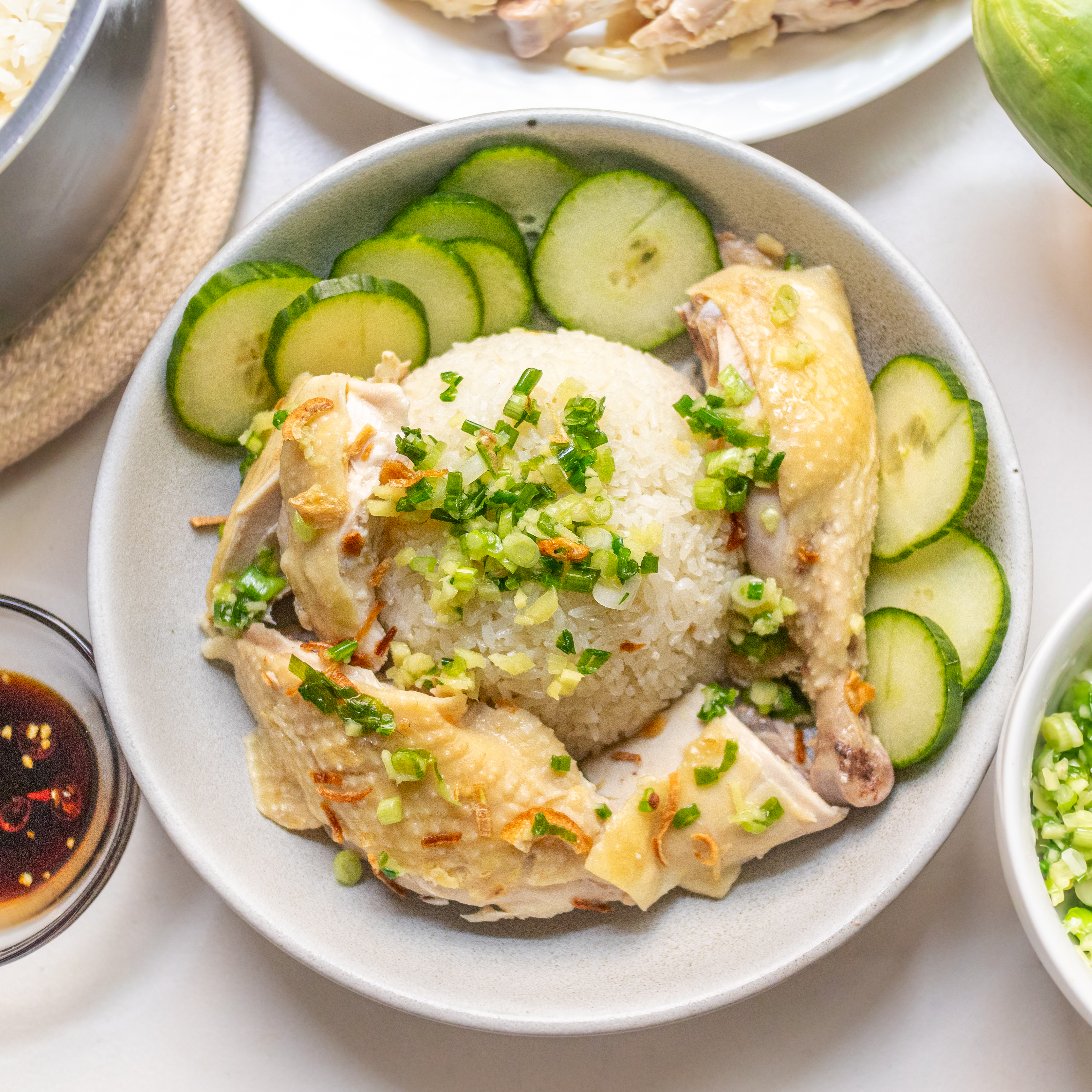Hainanese Chicken Rice (Cơm Gà Hải Nam)