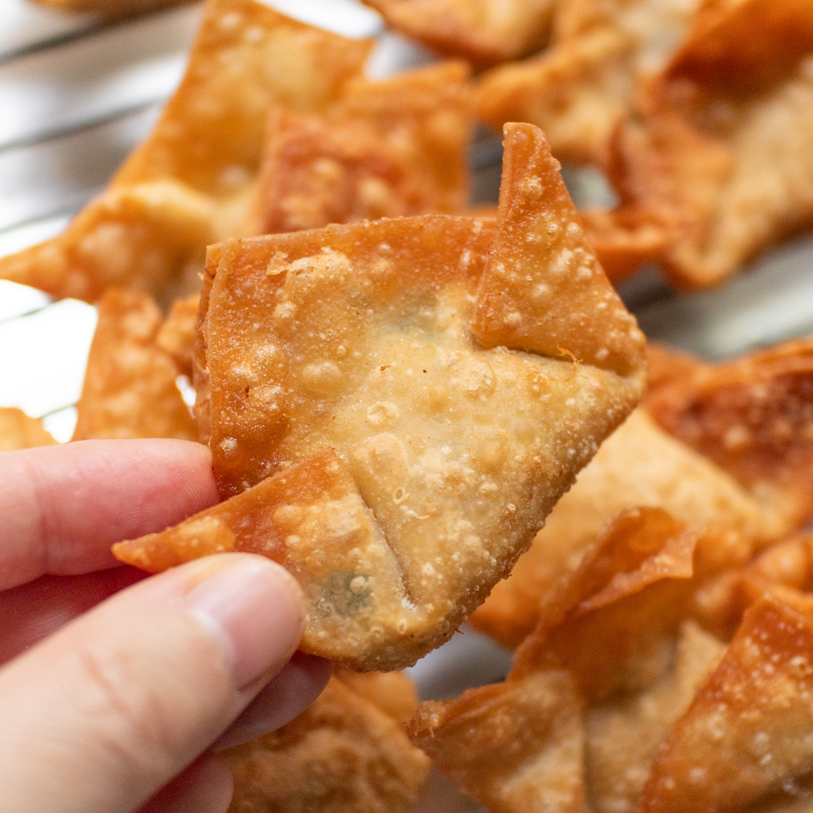 Crab Rangoon (Crab & Cream Cheese Stuffed Wontons)