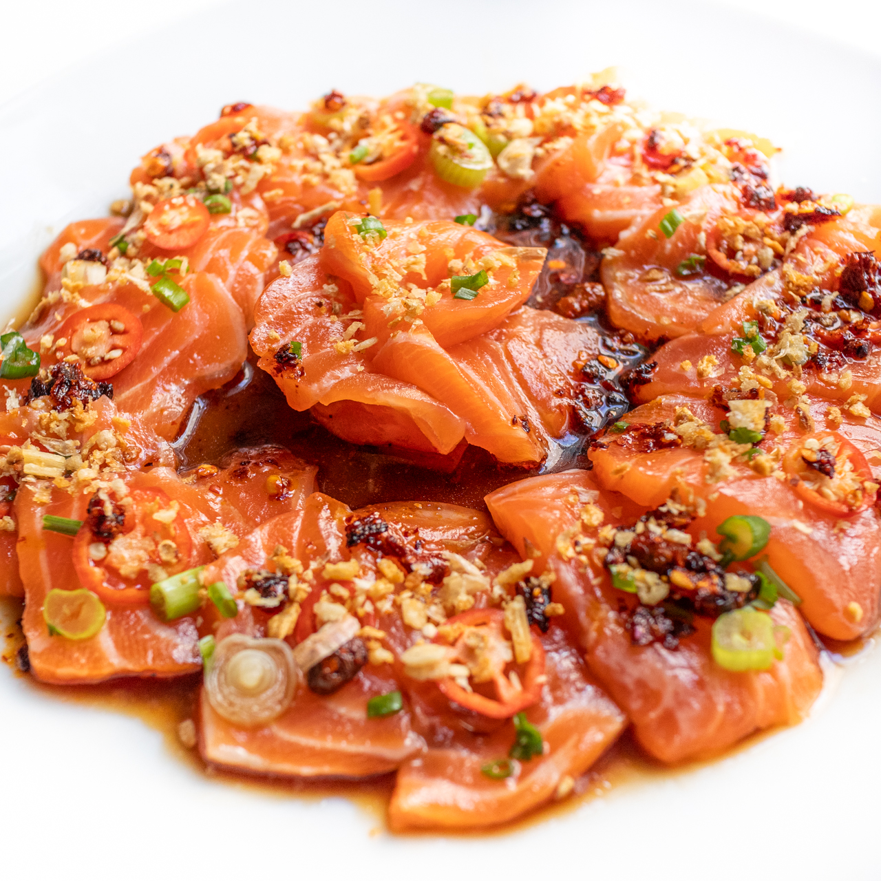 Easy Salmon Crudo with Ponzu & Chili Crisp