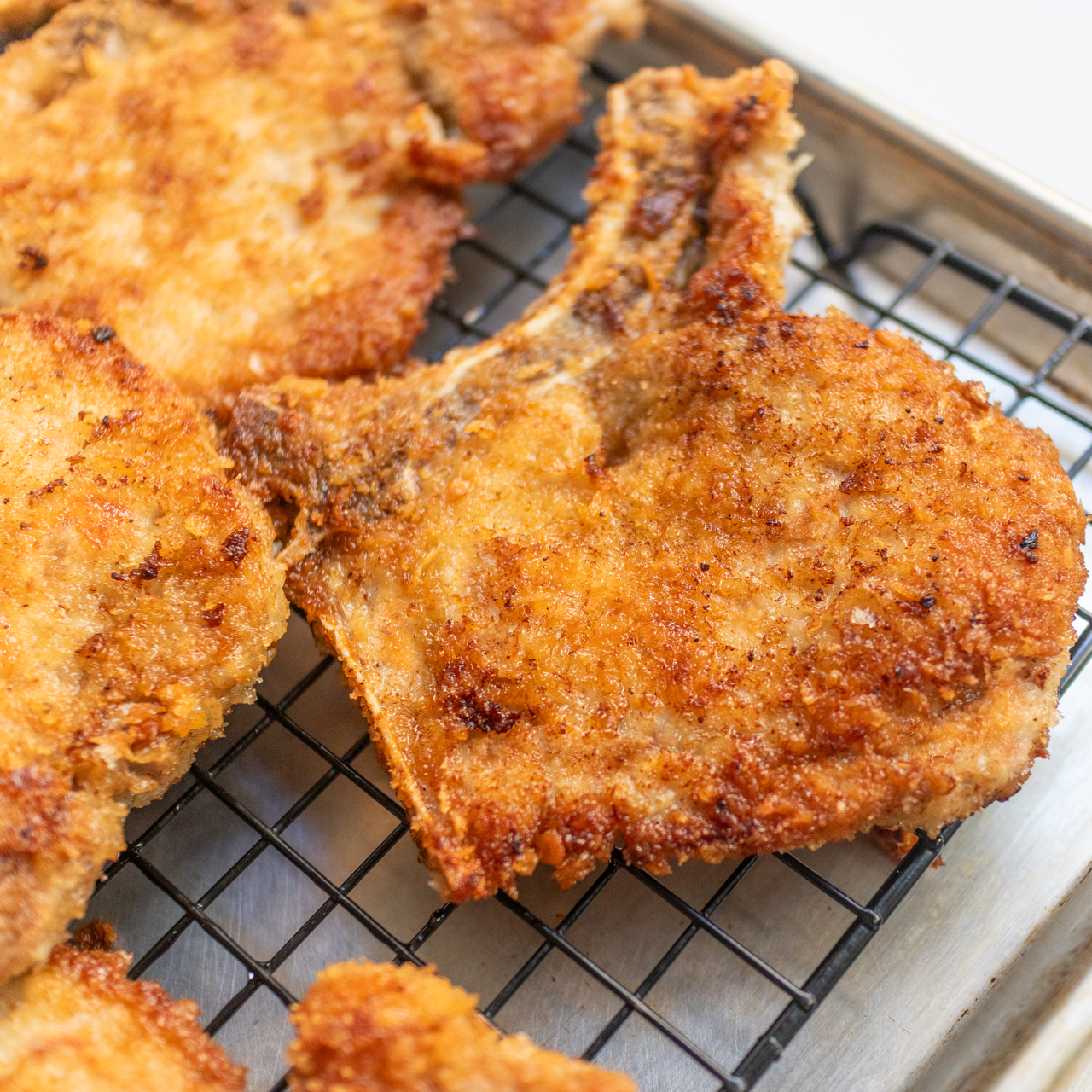 Crispy Pan Fried Pork Chop with Mayo and Panko