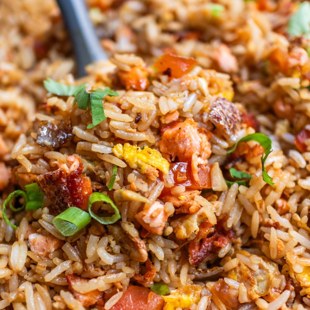 Salmon Tomato Fried Rice